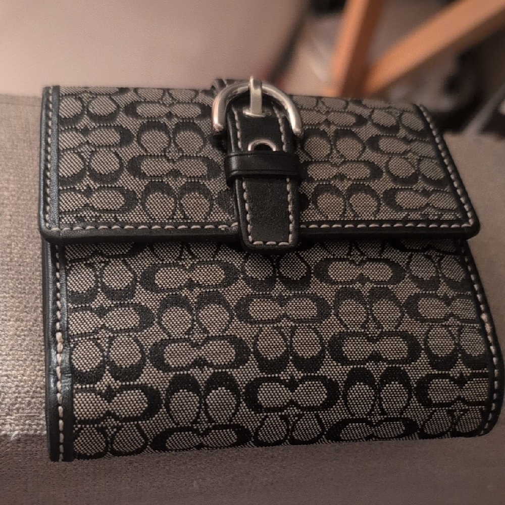 Coach Black and Gray Wallet